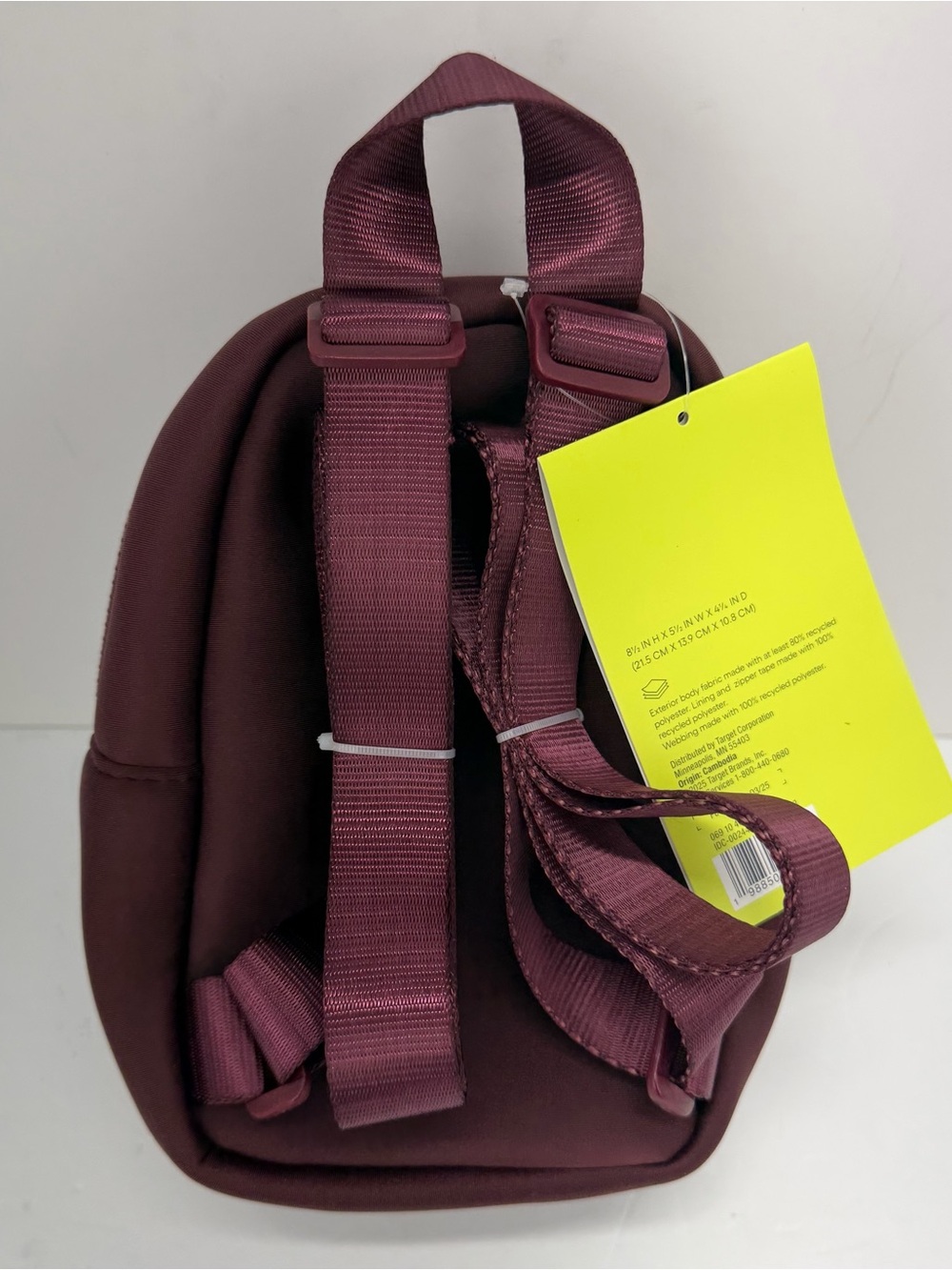 All In Motion Maroon Neoprene Mini Backpack NWT - Picture 2 of 7